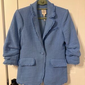 Cinq à Sept Blue Textured Blazer